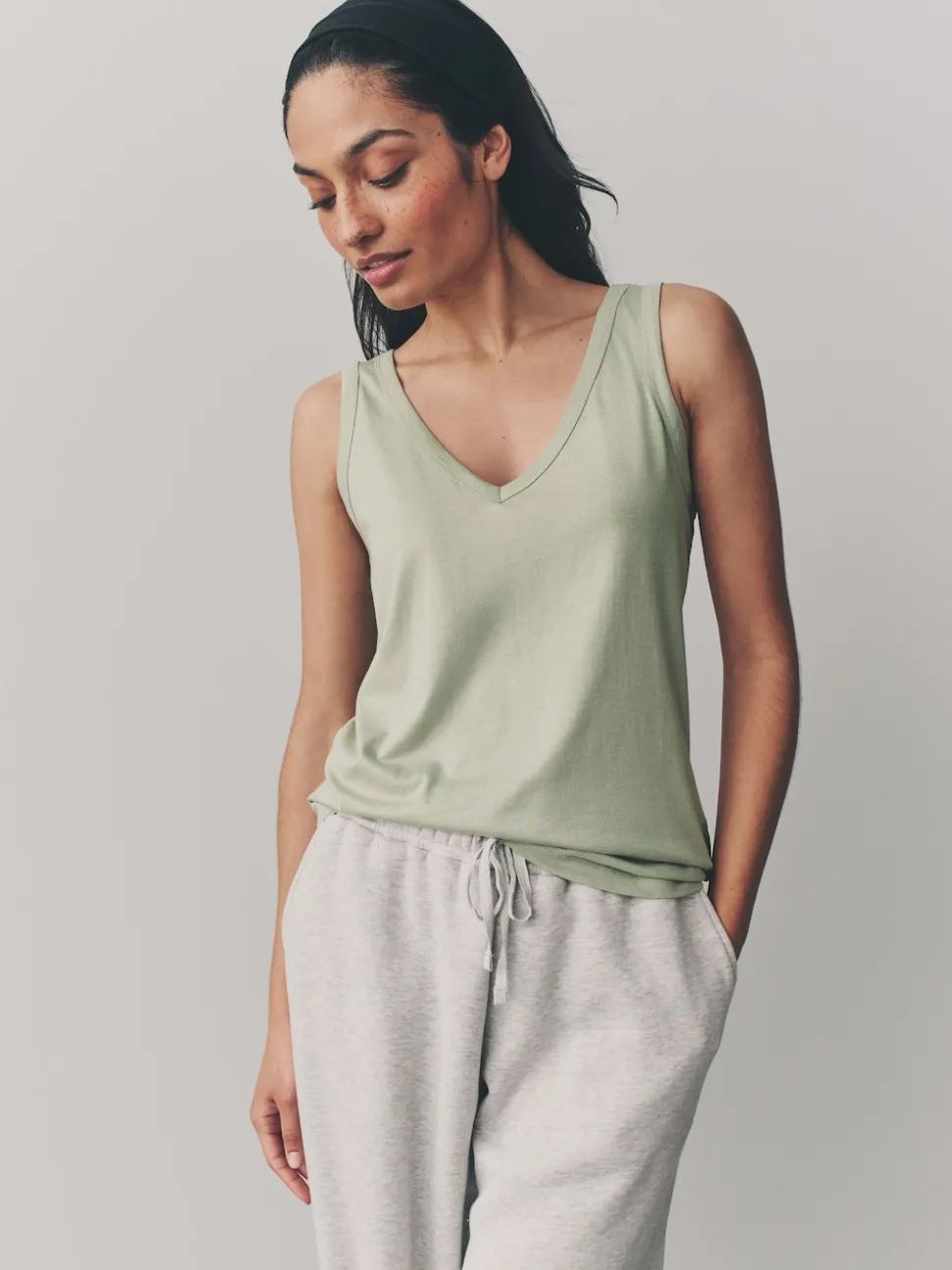 Blue/Mauve/Pastel Green Slouch Vests 5 Pack
