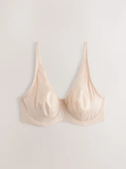 Blue/Pink/Cream Non Pad Full Cup DD+ Microfibre Smoothing Ultimate Comfort T-Shirt Bras 3 Pack