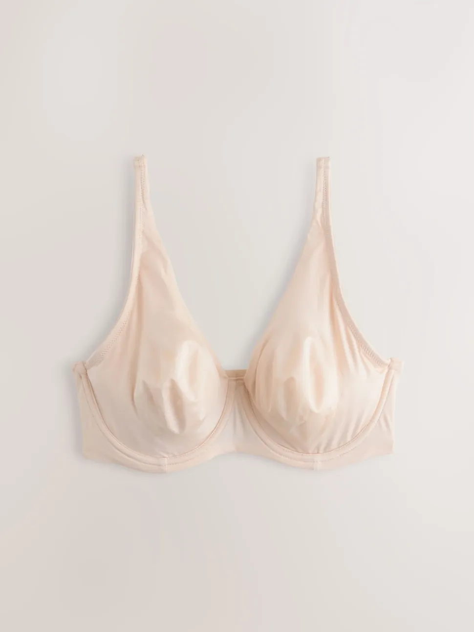 Blue/Pink/Cream Non Pad Full Cup DD+ Microfibre Smoothing Ultimate Comfort T-Shirt Bras 3 Pack