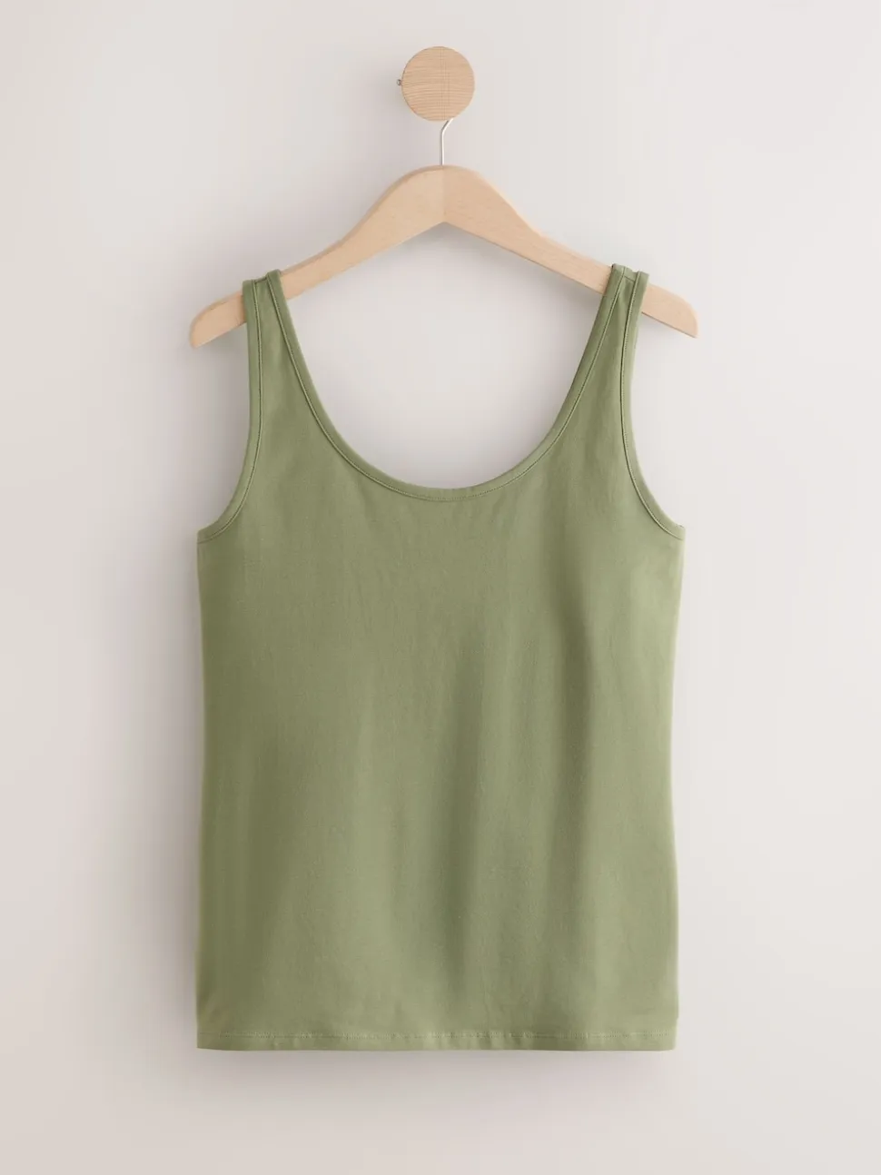 Blue/Pink/Sage/Oatmeal/Black Thick Strap Vests 5 Pack