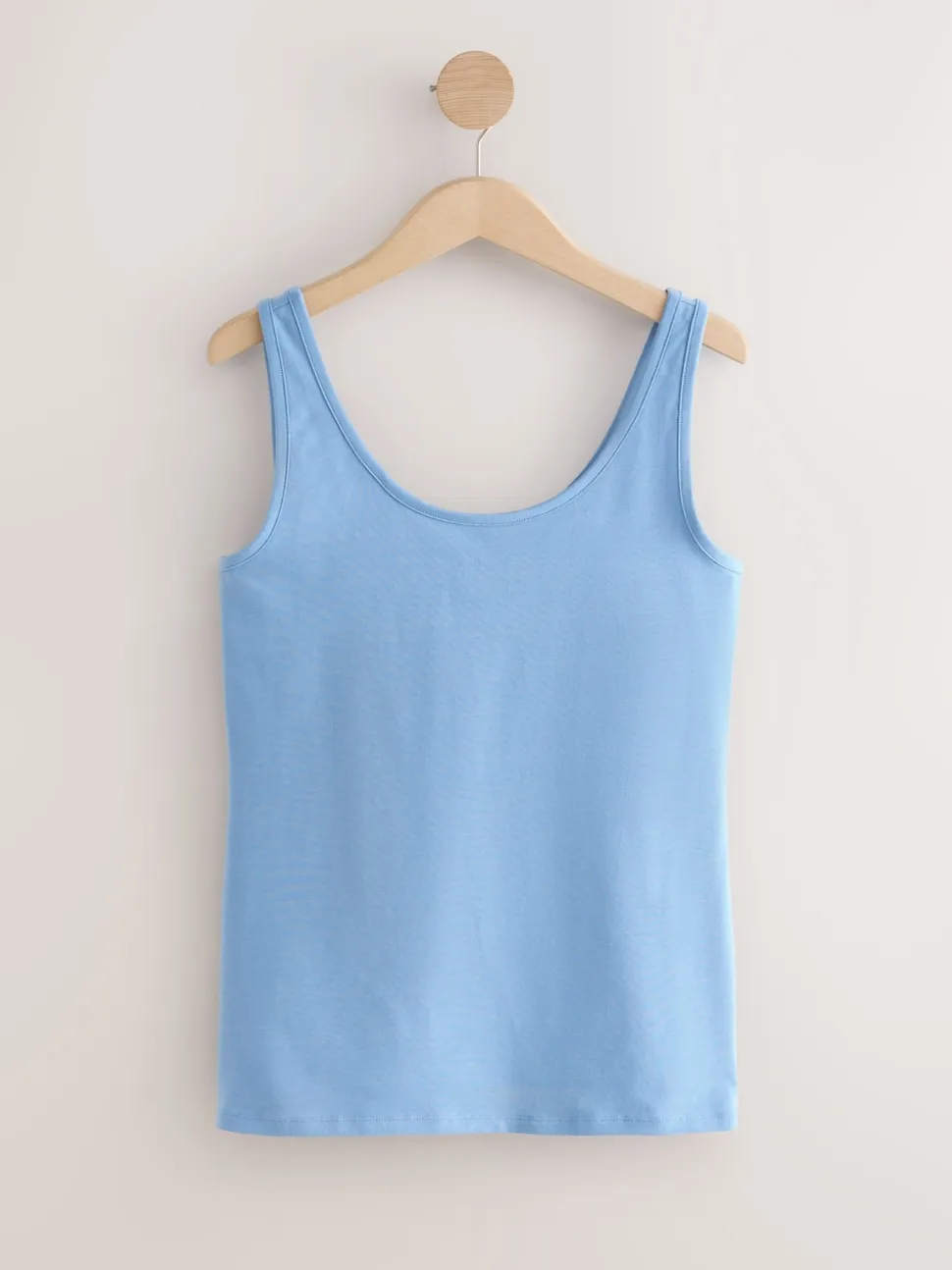 Blue/Pink/Sage/Oatmeal/Black Thick Strap Vests 5 Pack