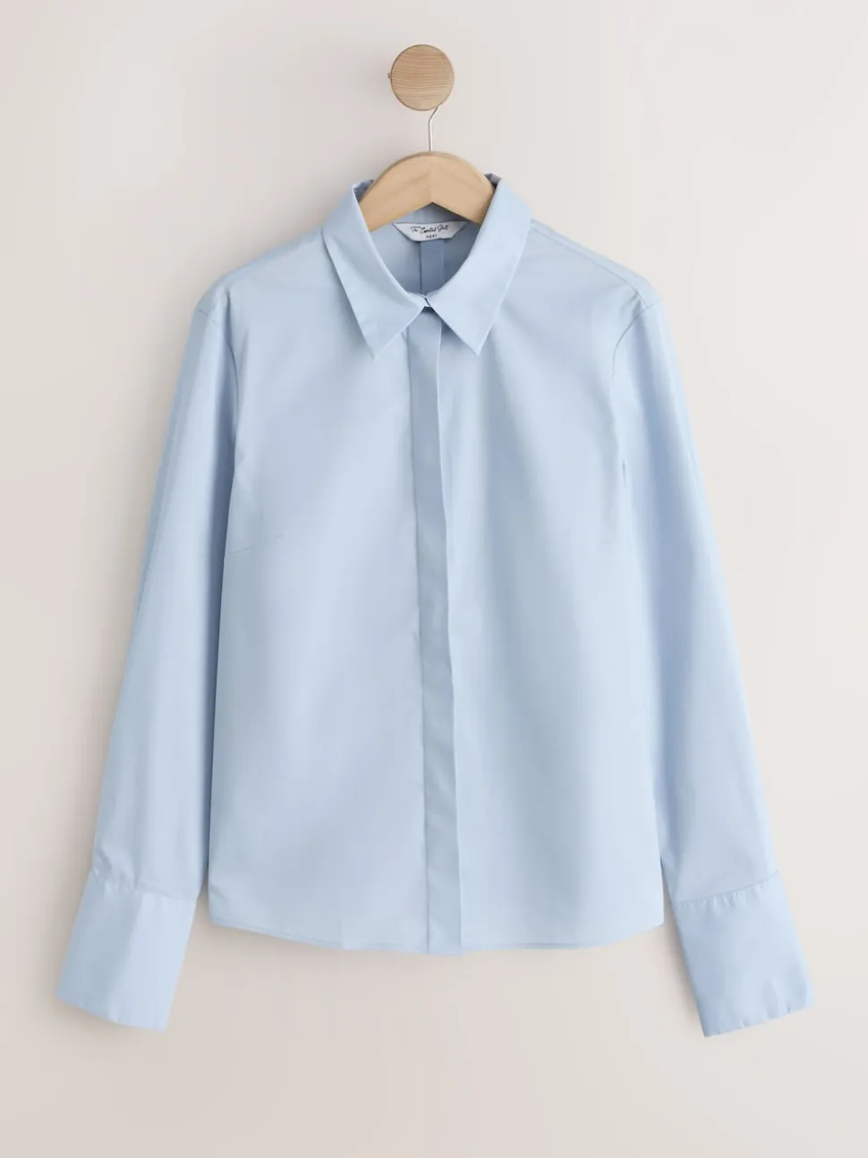 Blue/White Fitted Stretch Essential Long Sleeve Shirts 2 Pack