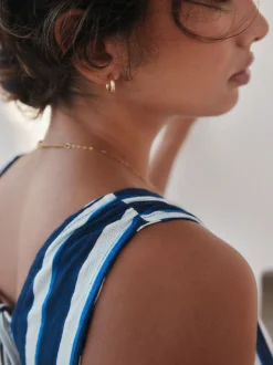 Blue/White Jersey Summer Playsuit