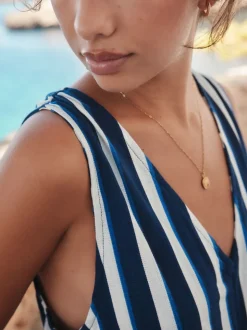 Blue/White Jersey Summer Playsuit