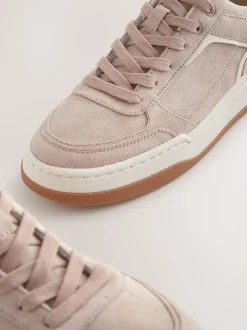 Blush Pink Forever Comfort® Panelled Retro Lace-Up Trainers