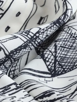 Boat Print Long Sleeve Shirt
