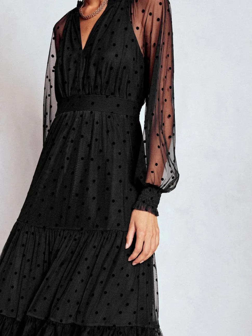 Boden Black Lucille Tulle Midi Dress