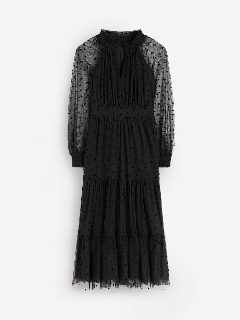 Boden Black Lucille Tulle Midi Dress