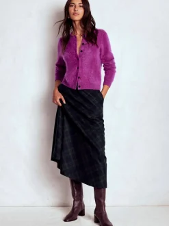 Boden Blue Hayley Wool Midi Skirt