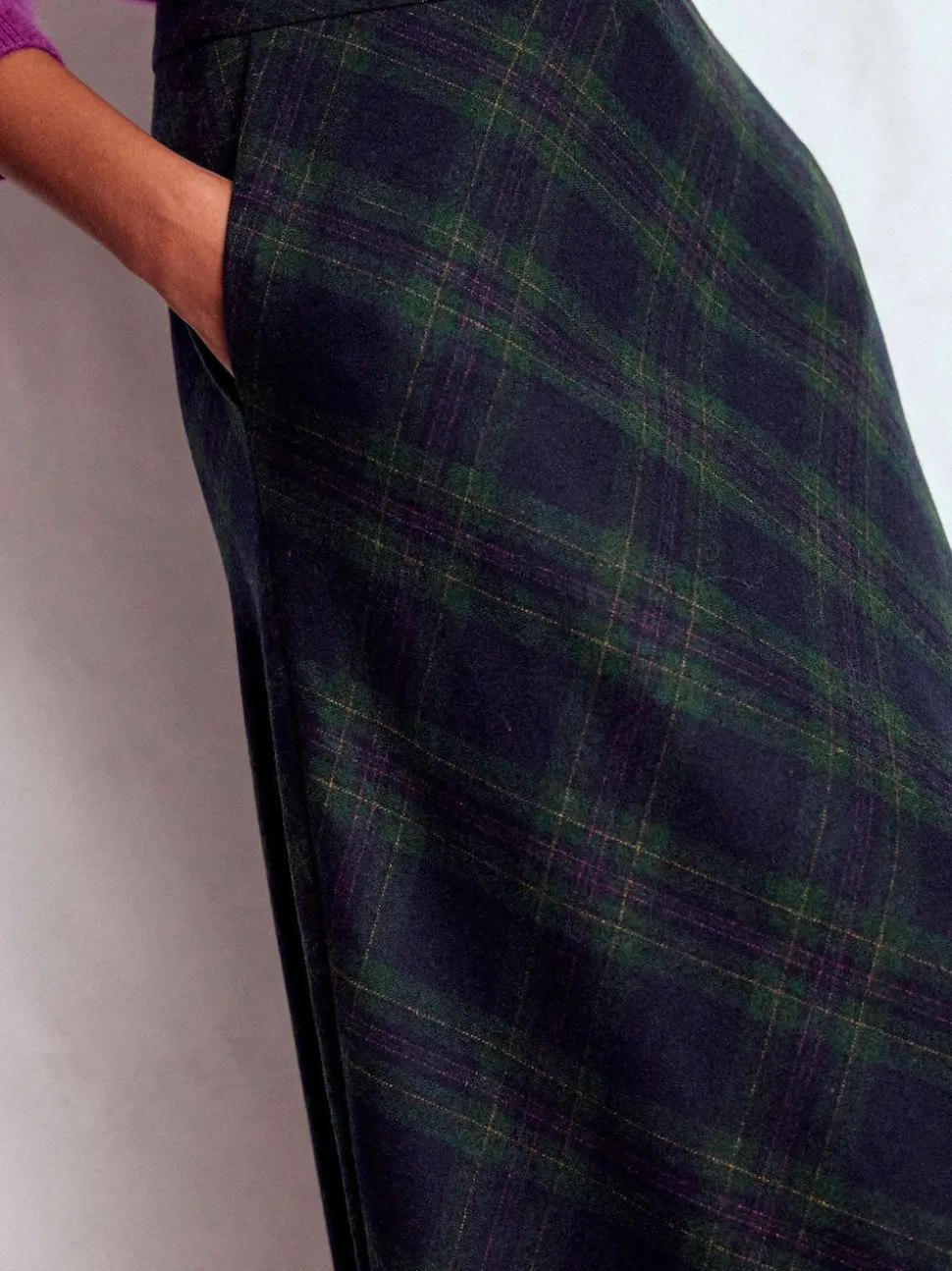 Boden Blue Hayley Wool Midi Skirt