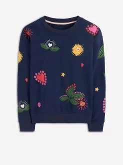 Boden Blue Rosa Embroidered Sweatshirt