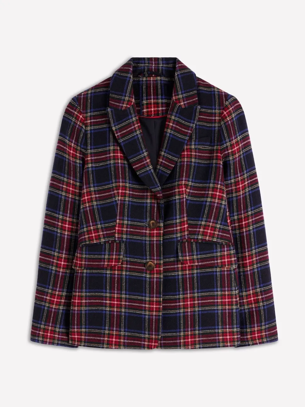 Boden Blue Stamford Wool-Blend Check Blazer