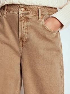 Boden Brown Full Length Barrel Leg Jeans