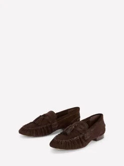 Boden Brown Soft Ruched Loafers