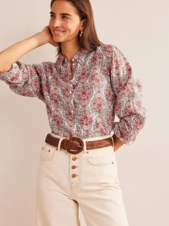 Boden Brown Woven Leather Belt