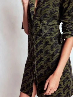 Boden Green Amanda Cord Short Dress