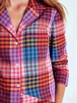 Boden Pink Brushed Cotton Pyjama Shirt