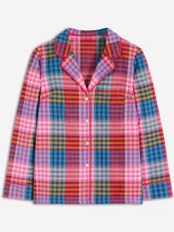 Boden Pink Brushed Cotton Pyjama Shirt
