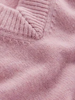 Boden Pink Marion Merino V-Neck Jumper
