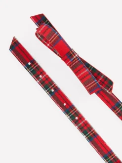 Boden Red Skinny Bow Belt