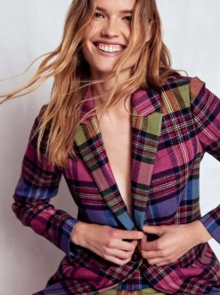 Boden Red Woodbridge Check Blazer