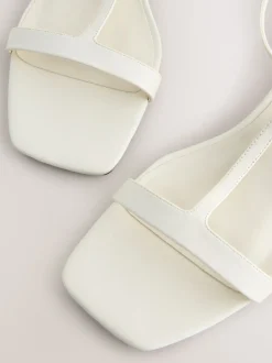 Bone Extra Wide Fit Forever Comfort® Low Block Strappy Sandals