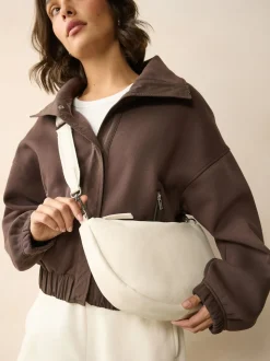 Bone Leather Sling Cross-Body Bag