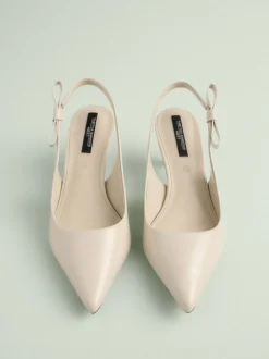 Bone Leather Tabitha Simmons x Next Dela Slingback Point Heels