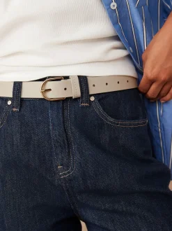 Bone Regular Leather Belt