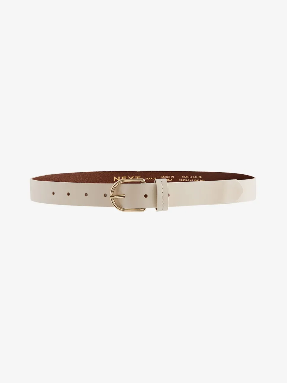 Bone Regular Leather Belt