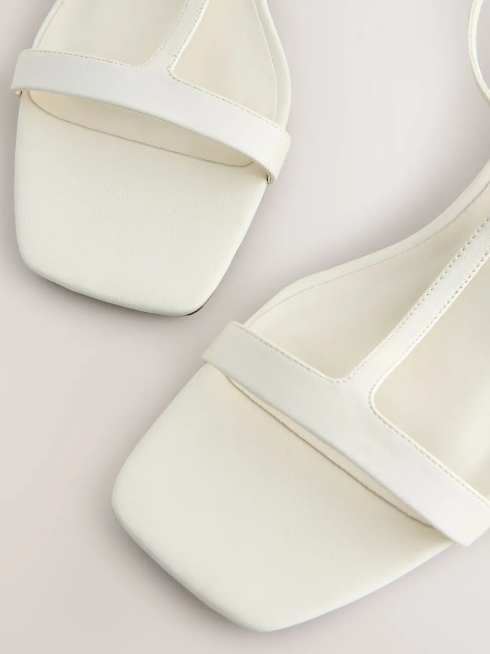 Bone Standard/Wide Fit Forever Comfort® Low Block Strappy Sandals