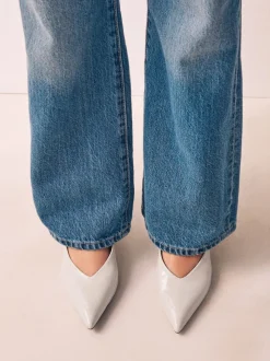 Bone Standard/Wide Fit Point Toe Low Kitten Heels Shoes