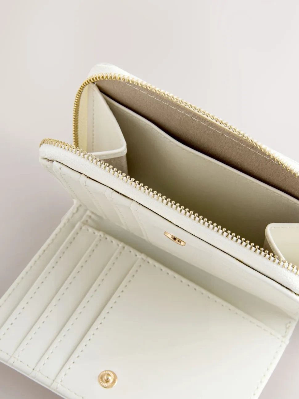 Bone Zip Around Purse