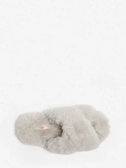 Boux Avenue Light Grey Cross Band Slippers