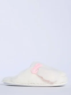 Boux Avenue White Dog Borg Mules