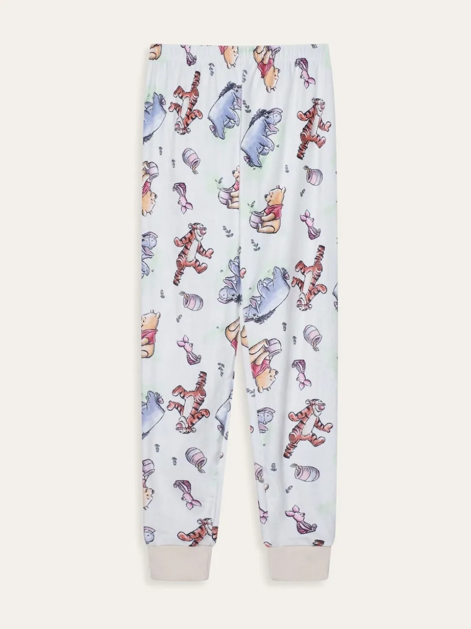 Brand Threads Natural Ladies Winnie The Pooh Fleece Pyjamas Set