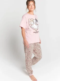 Brand Threads Pink Ladies Hello Kitty Pyjamas Set