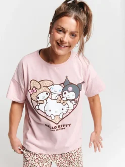 Brand Threads Pink Ladies Hello Kitty Pyjamas Set