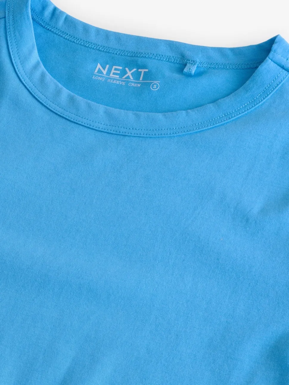 Bright Blue Long Sleeve Crew Neck T-Shirt