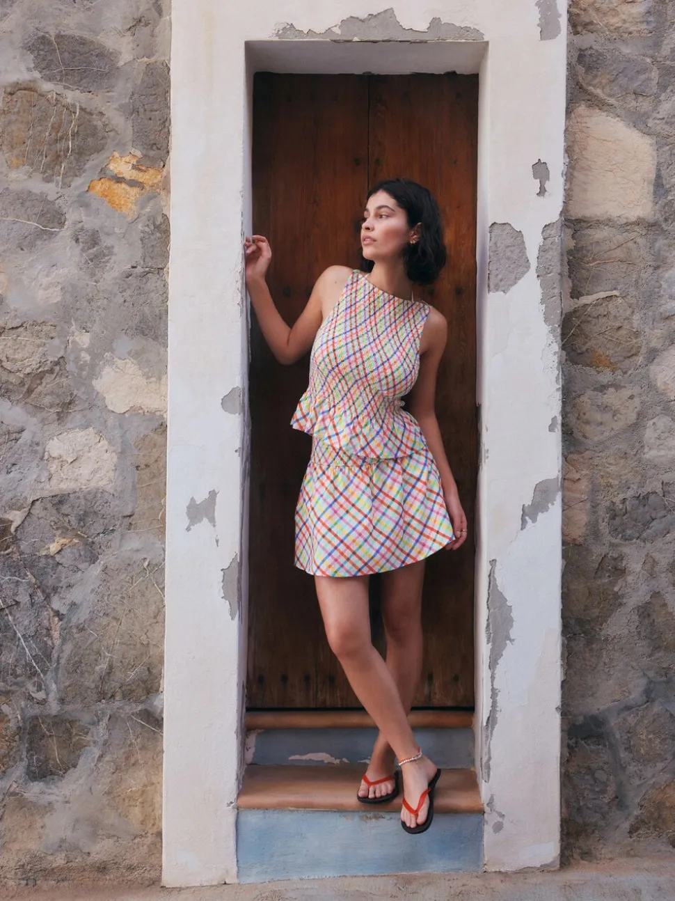 Bright Check Skort