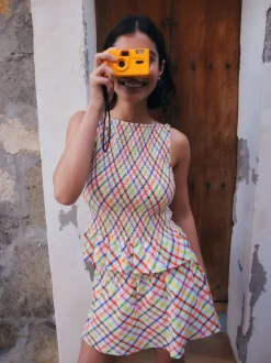 Bright Check Skort