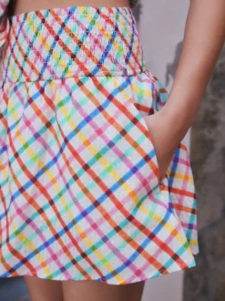 Bright Check Skort