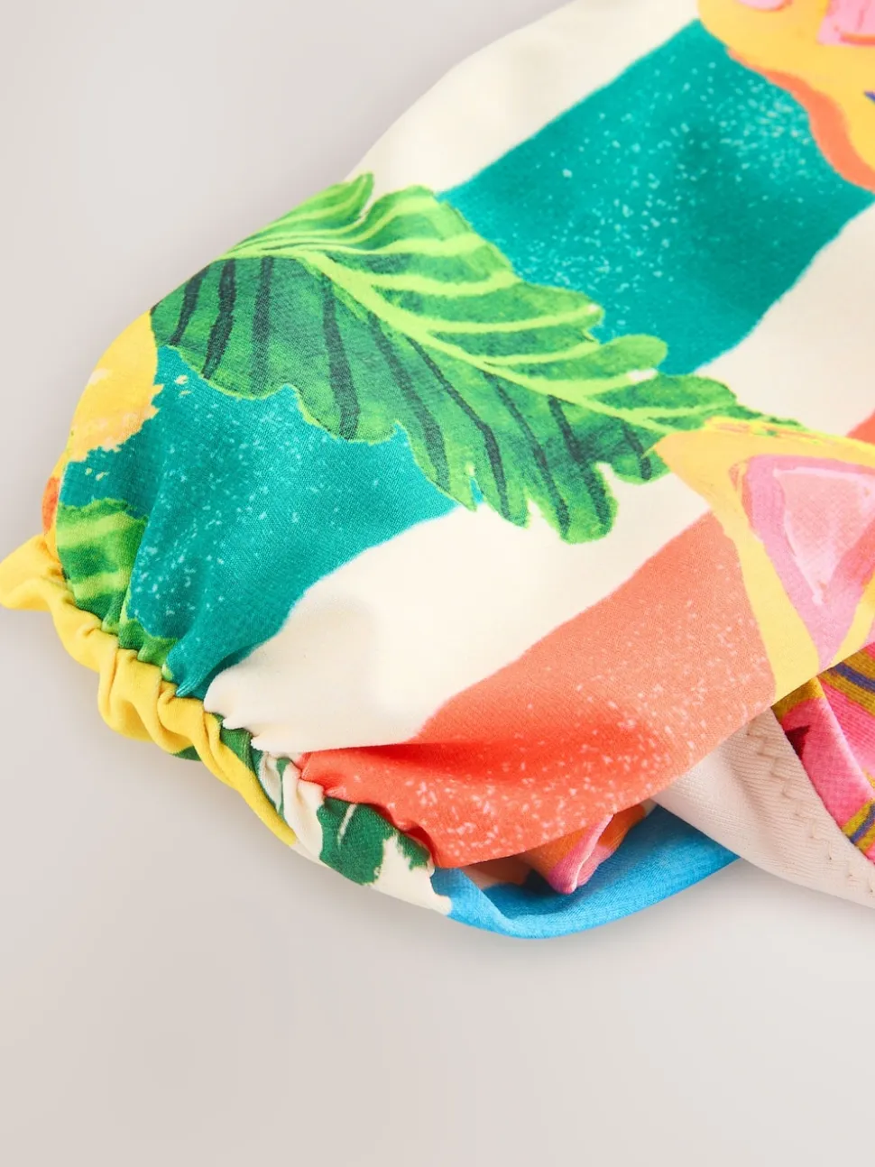Bright Fruit Stripe Roll Top Bikini Bottoms