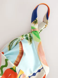 Bright Fruit/Tropical Print Shaping Tummy Control Swimsuit