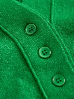 Bright Green Supersoft V-Neck Cardigan With Pockets