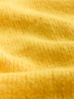 Bright Yellow Crew Neck Jumper With Wool