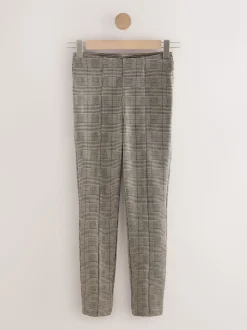 Brown Check Ponte Leggings
