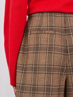 Brown Check Smart Culottes