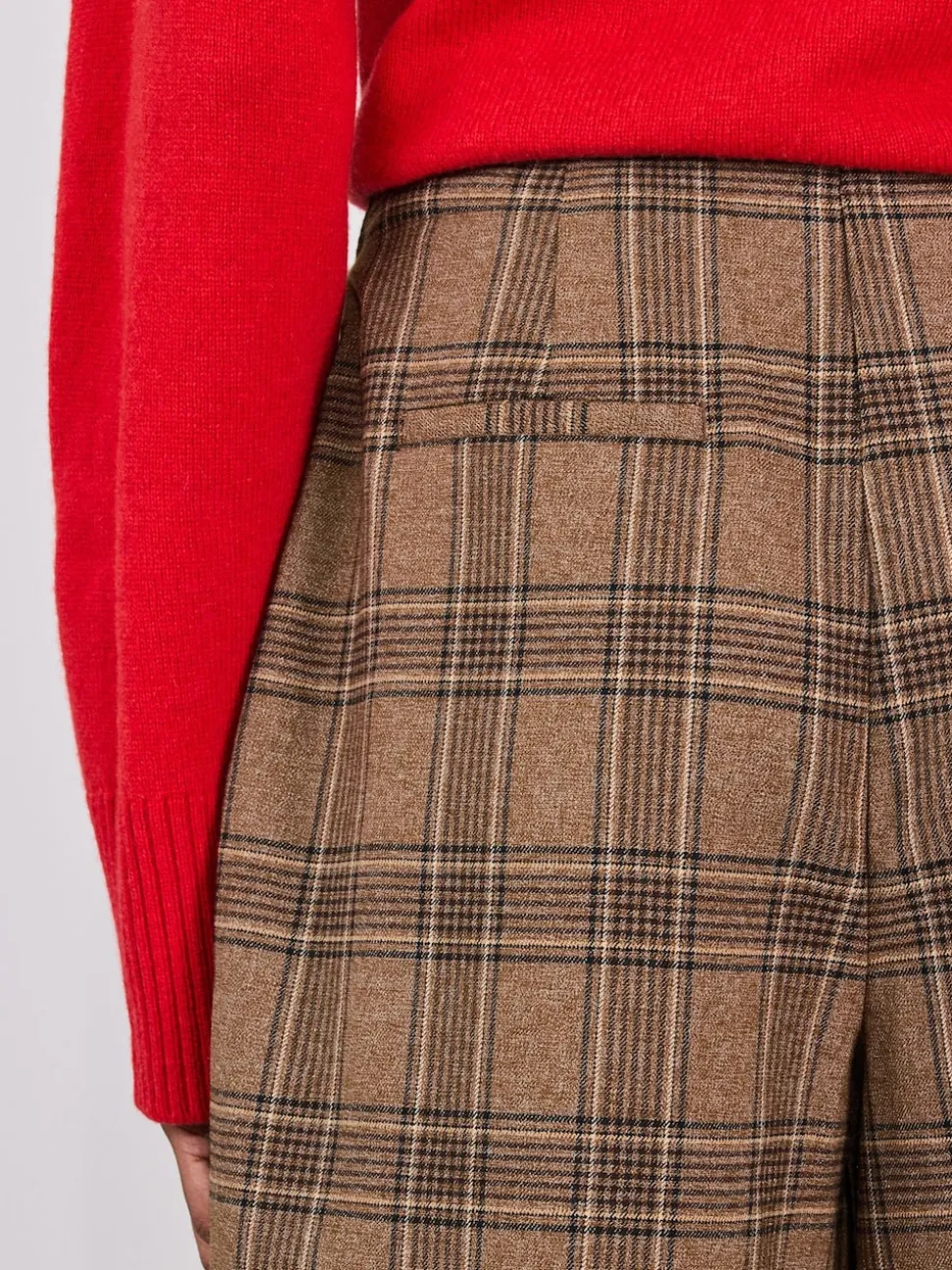 Brown Check Smart Culottes