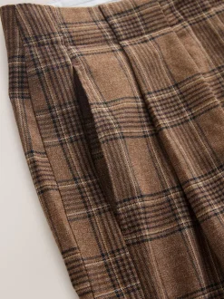 Brown Check Smart Culottes